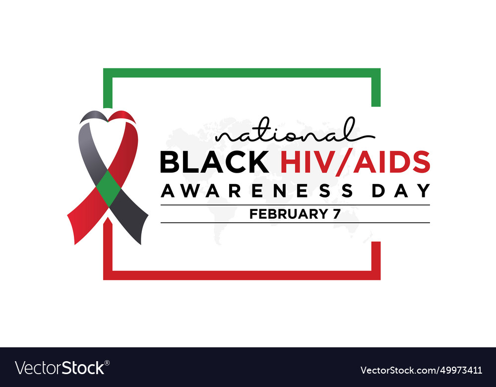 Black Hivaids Awareness Day Observed Every Year Vector Image 3069