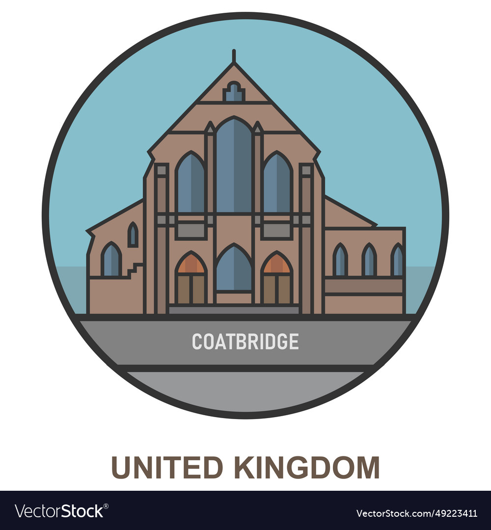 Coatbridge cities and towns in united kingdom Vector Image