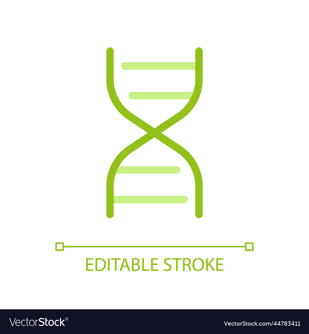 Dna molecule pixel perfect color linear ui icon