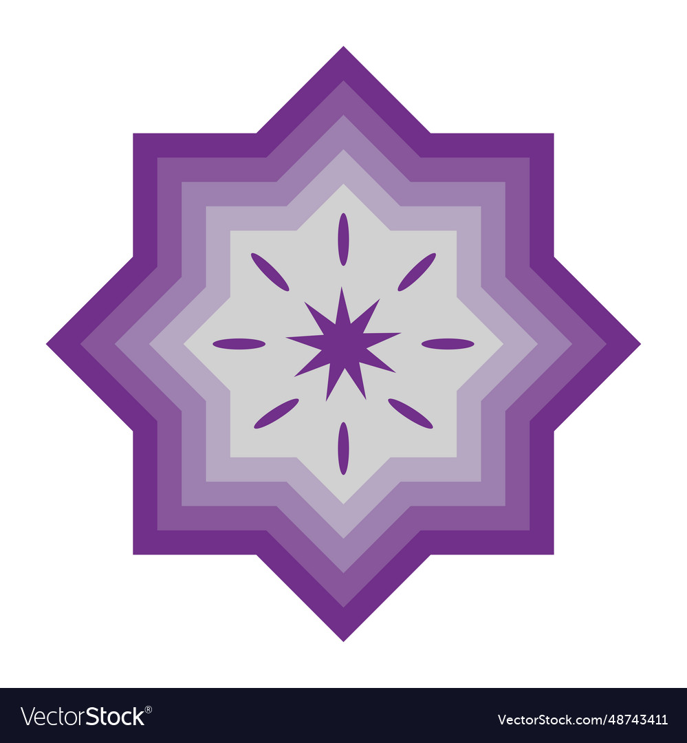 Islamic star purple design