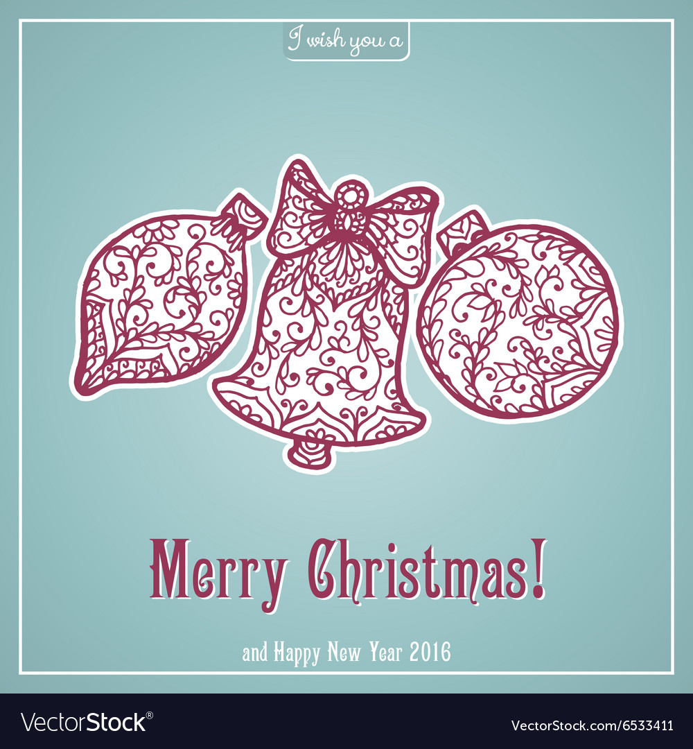 Merry christmas lettering congratulations card