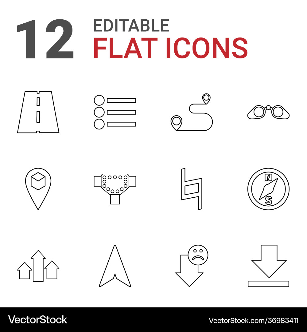 Navigation icons Royalty Free Vector Image - VectorStock