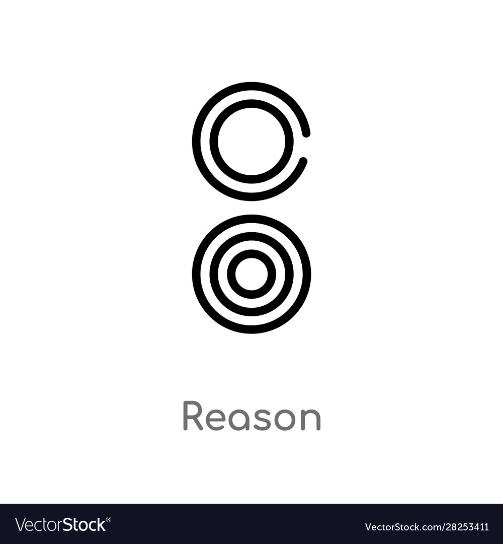 Outline reason icon isolated black simple line Vector Image