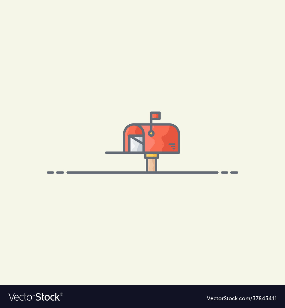 Red mailbox icon