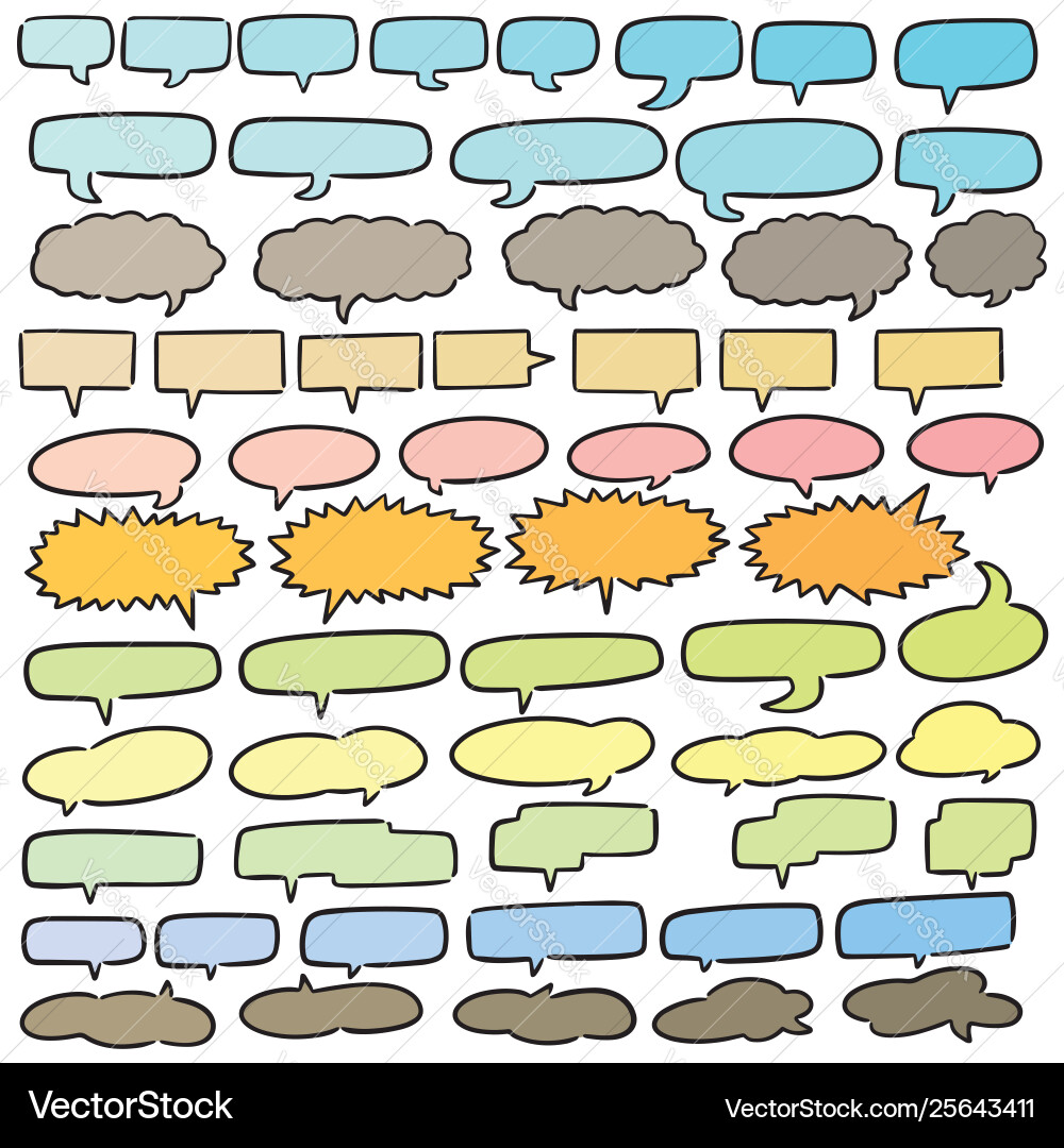 Set speech bubbles Royalty Free Vector Image - VectorStock