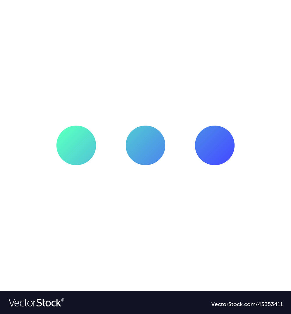 Three horizontal dots menu pixel perfect gradient