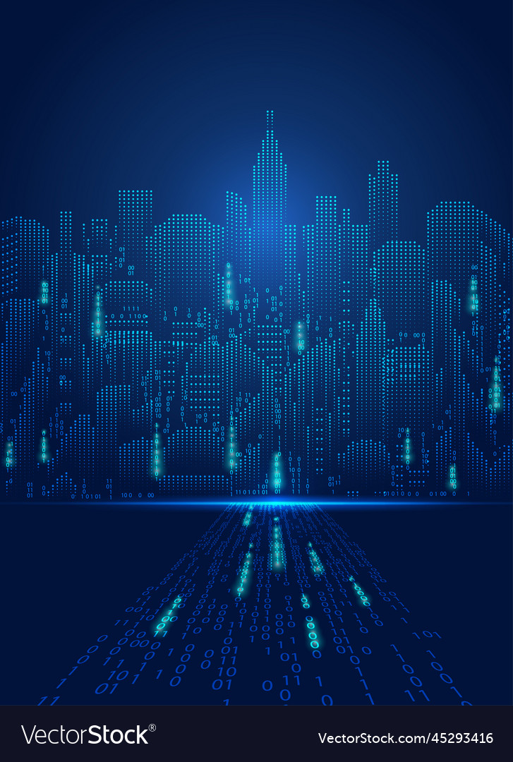 Abstract technology background digital landscape Vector Image