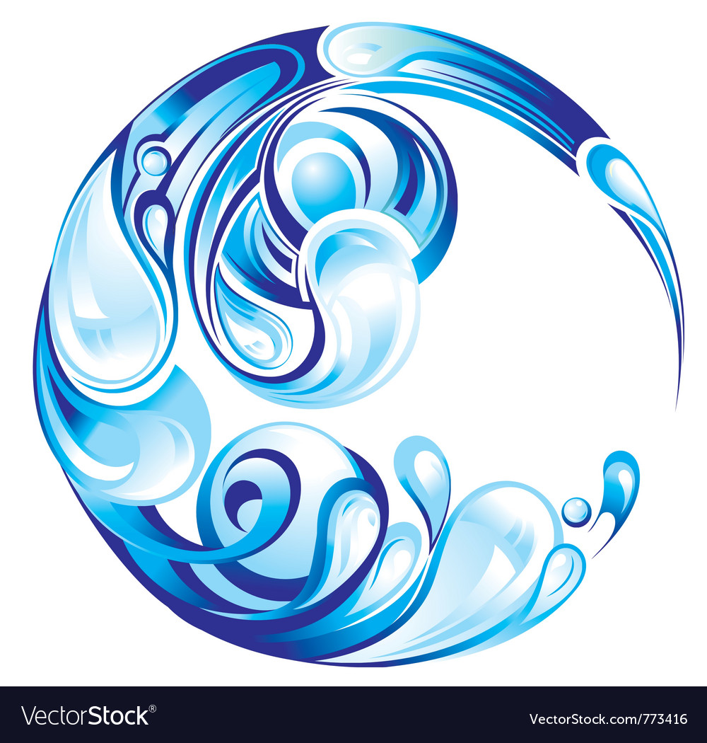 Download Blue water background Royalty Free Vector Image