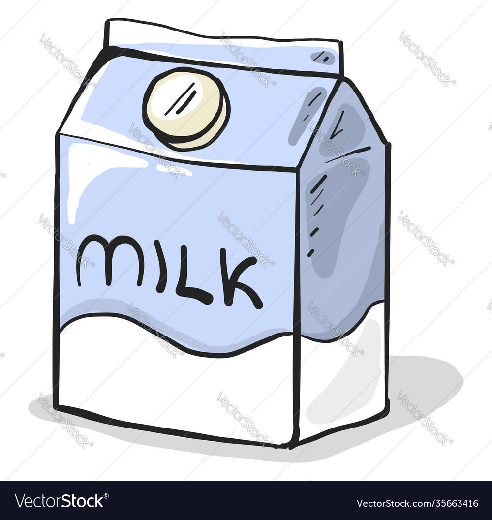 Bottle Milk On White Background Royalty Free Vector Image