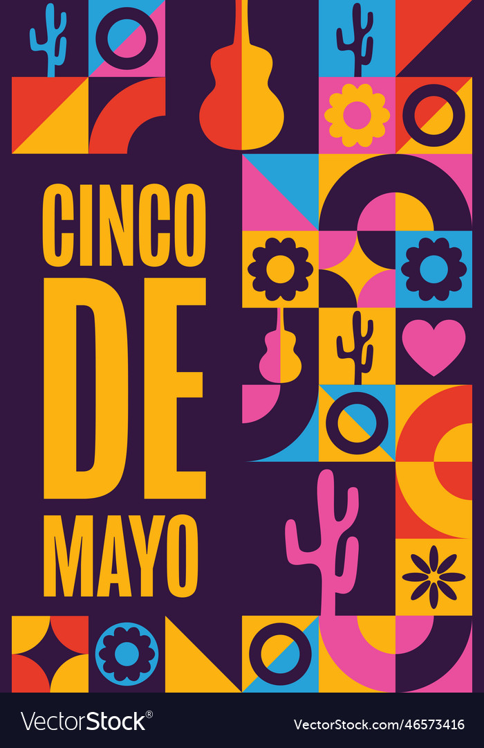 Cinco de mayo inscription may 5 in spanish