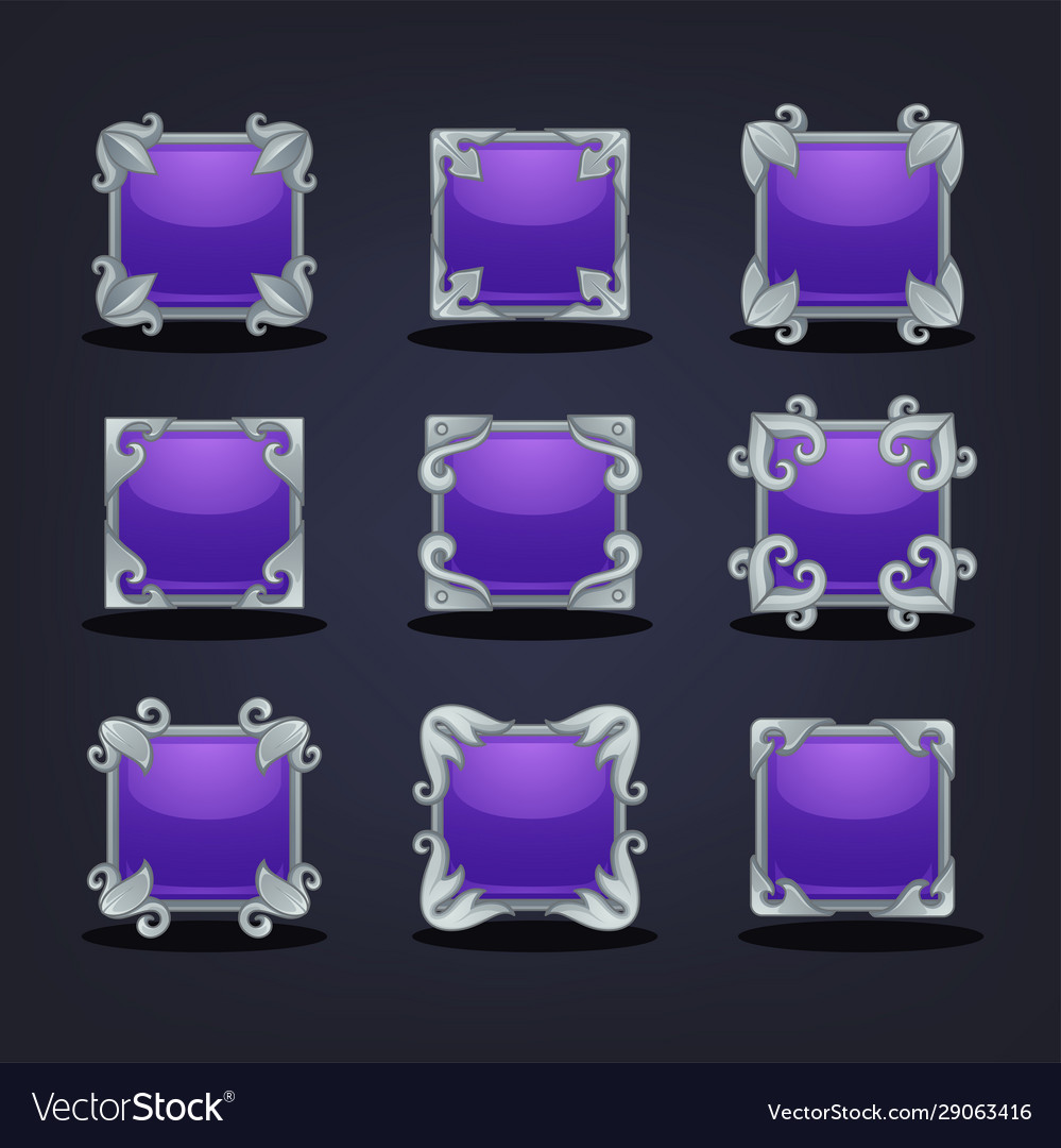 Collection interface elements text boxes and Vector Image