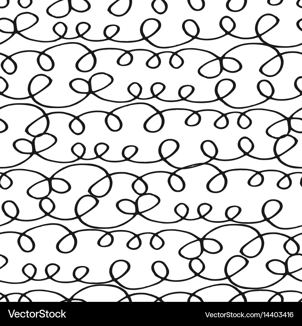 Decorative hand drawn seamless pattern Royalty Free Vector