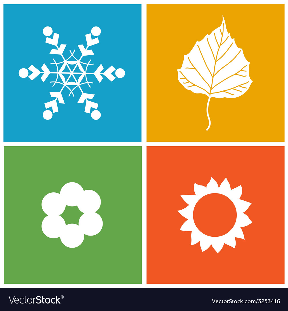 Four season Royalty Free Vector Image - VectorStock