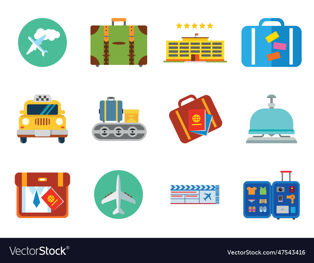 Travel icons set