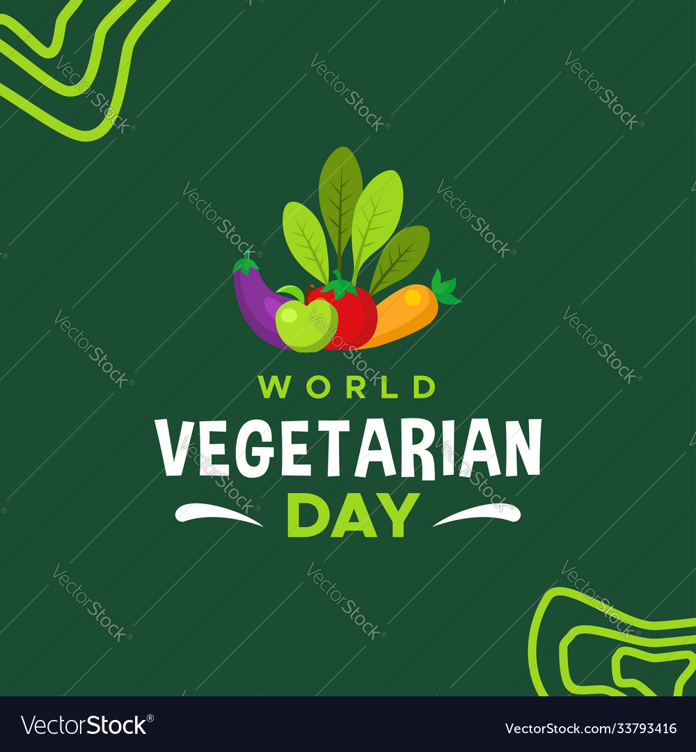 World vegetarian day design for celebrate moment