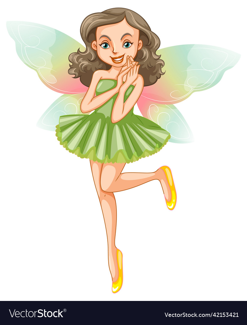 Beauty fairy on a white background Royalty Free Vector Image