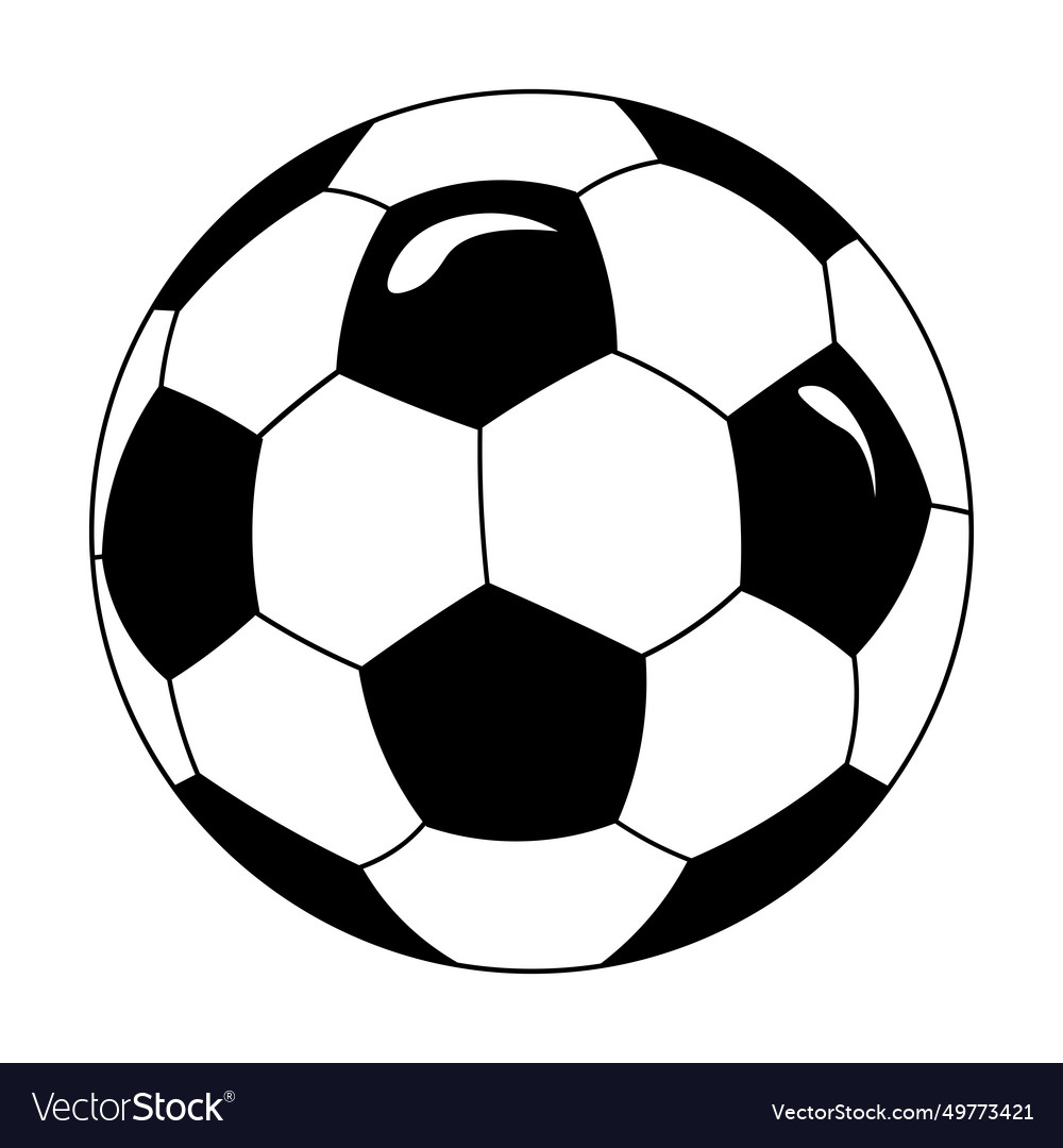 Football black icon on white background Royalty Free Vector