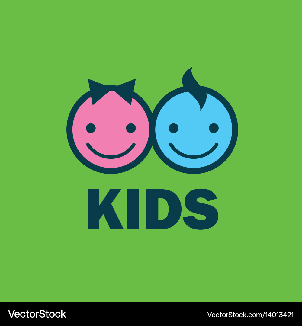 Logo kids Royalty Free Vector Image - VectorStock