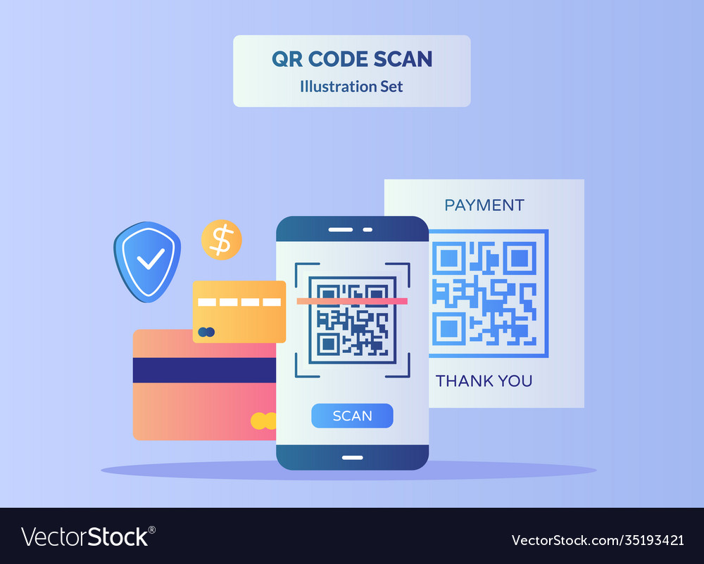 Qr-Code-Scan gesetzt Barcode auf Display-Smartphone