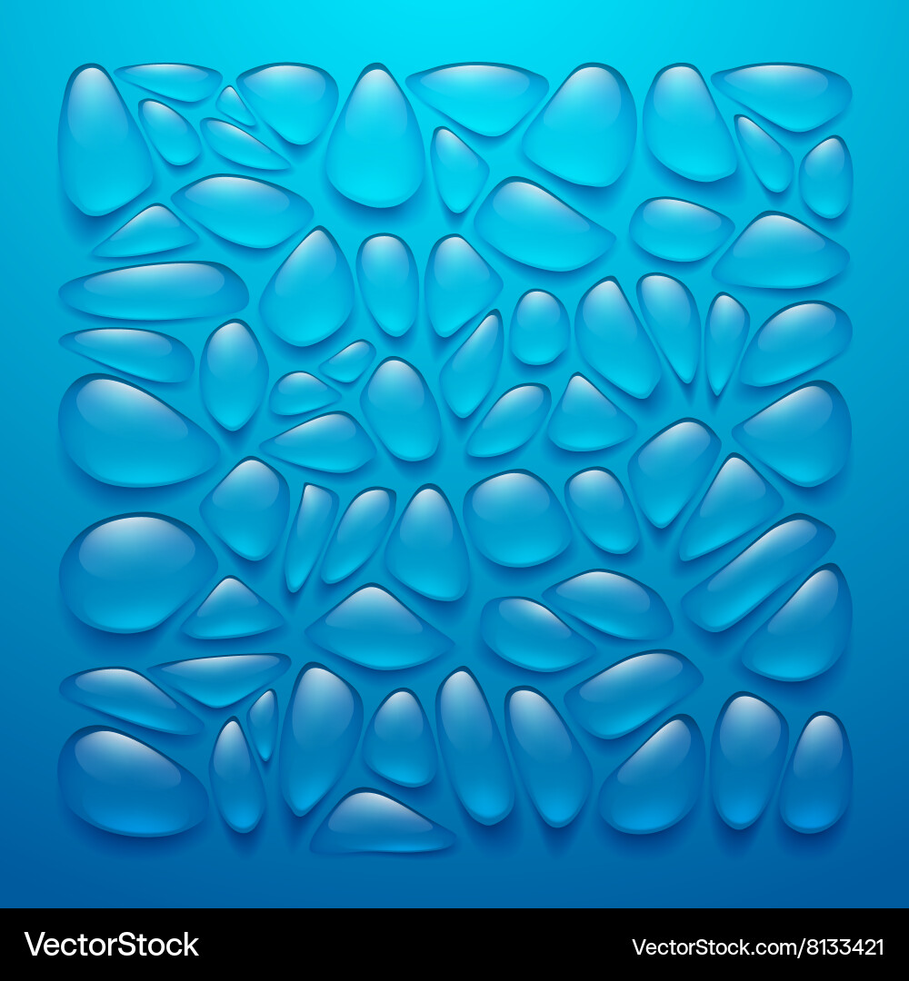 Realistic Transparent Water Drops Set Royalty Free Vector