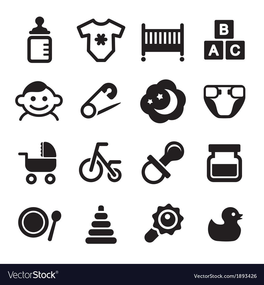 Baby icon set Royalty Free Vector Image - VectorStock