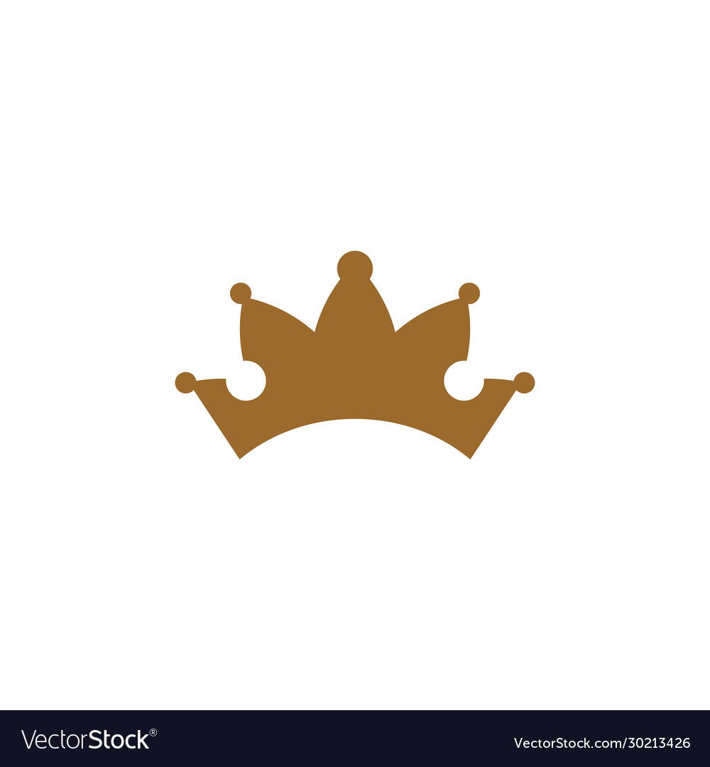 Luxury crown icon logo design template Royalty Free Vector