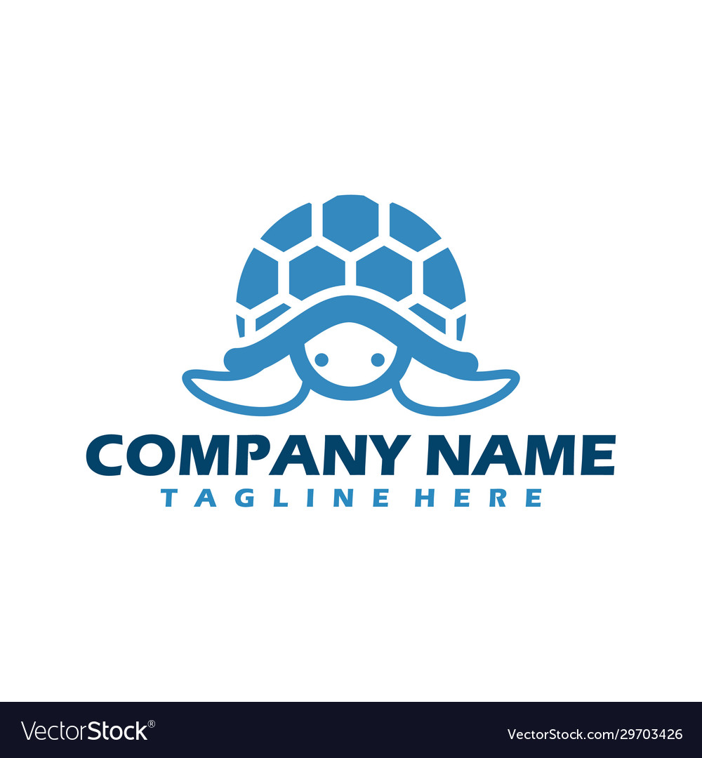 Turtle symbols business logo wild sea animals Vector Image