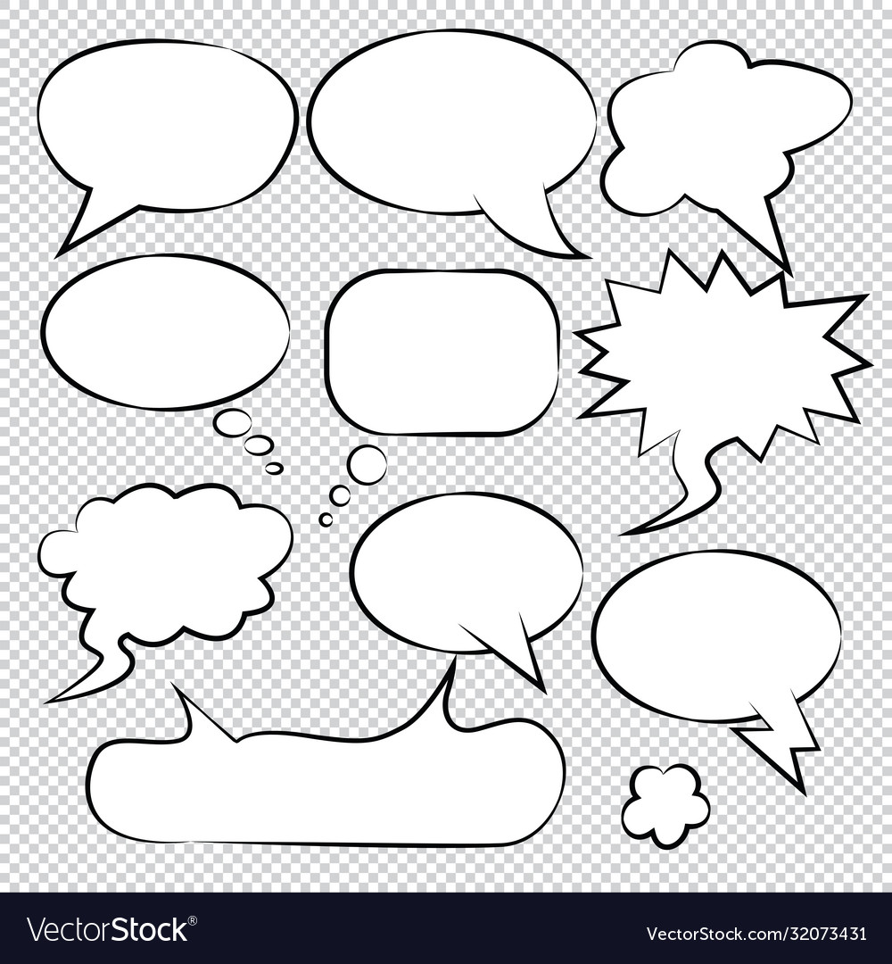 Comic bubble speech balloons cartoon 55 Royalty Free Vector