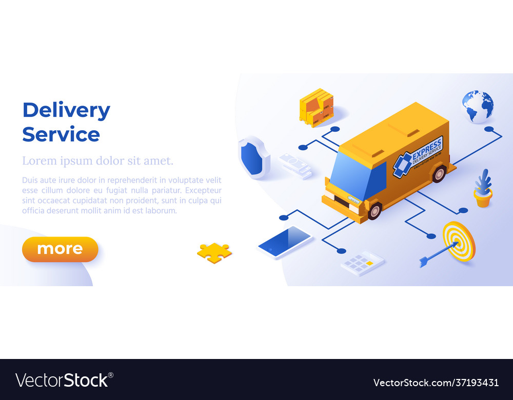 Delivery service - banner layout template