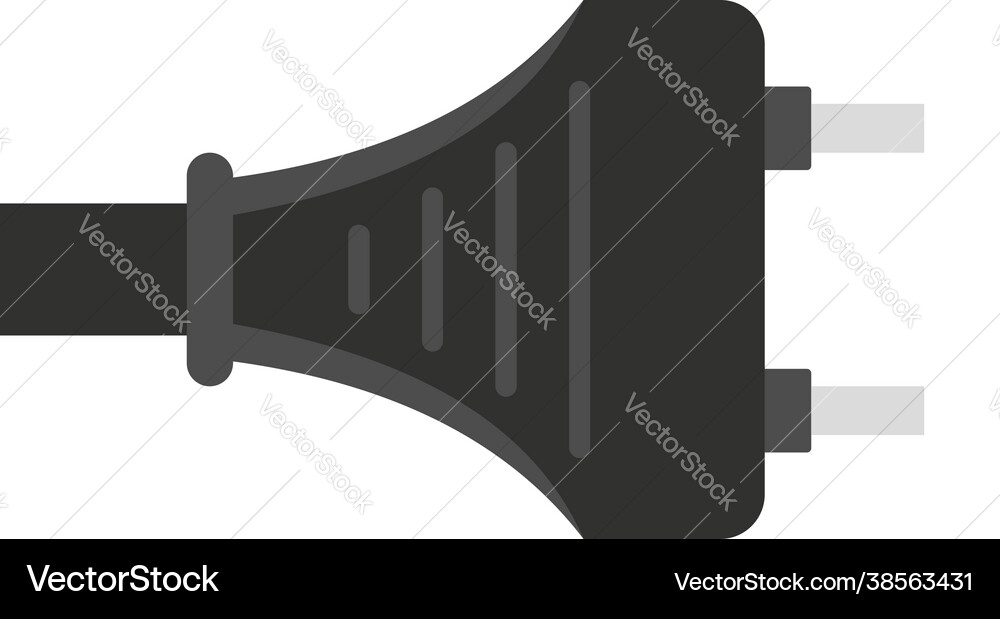 Device electric plug icon flat isolated Royalty Free Vector