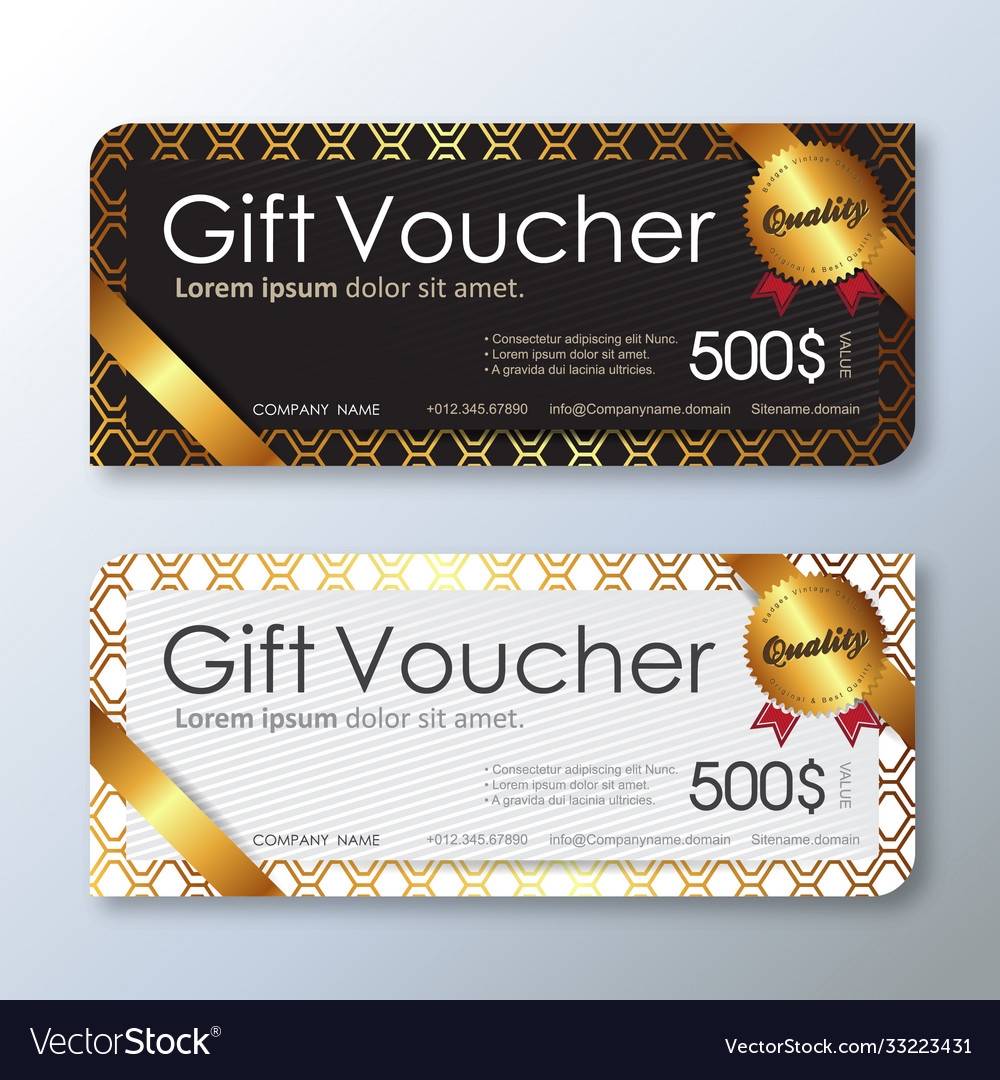 Gift voucher 69 Royalty Free Vector Image - VectorStock