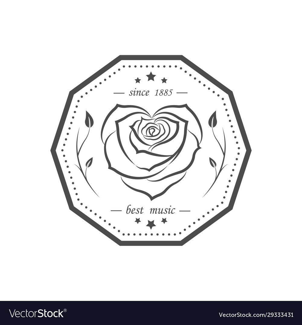 Musical logotype modern rock style vector image Musical logotype modern rock style