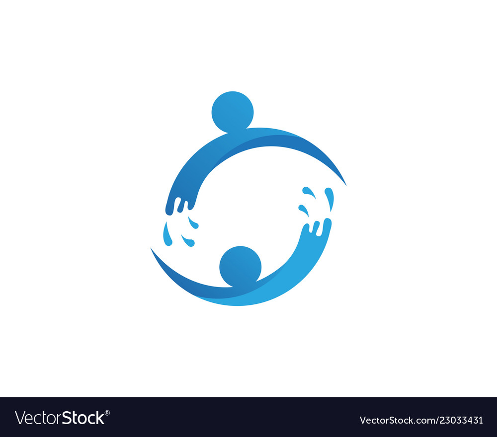 Splash water blue nature logo Royalty Free Vector Image