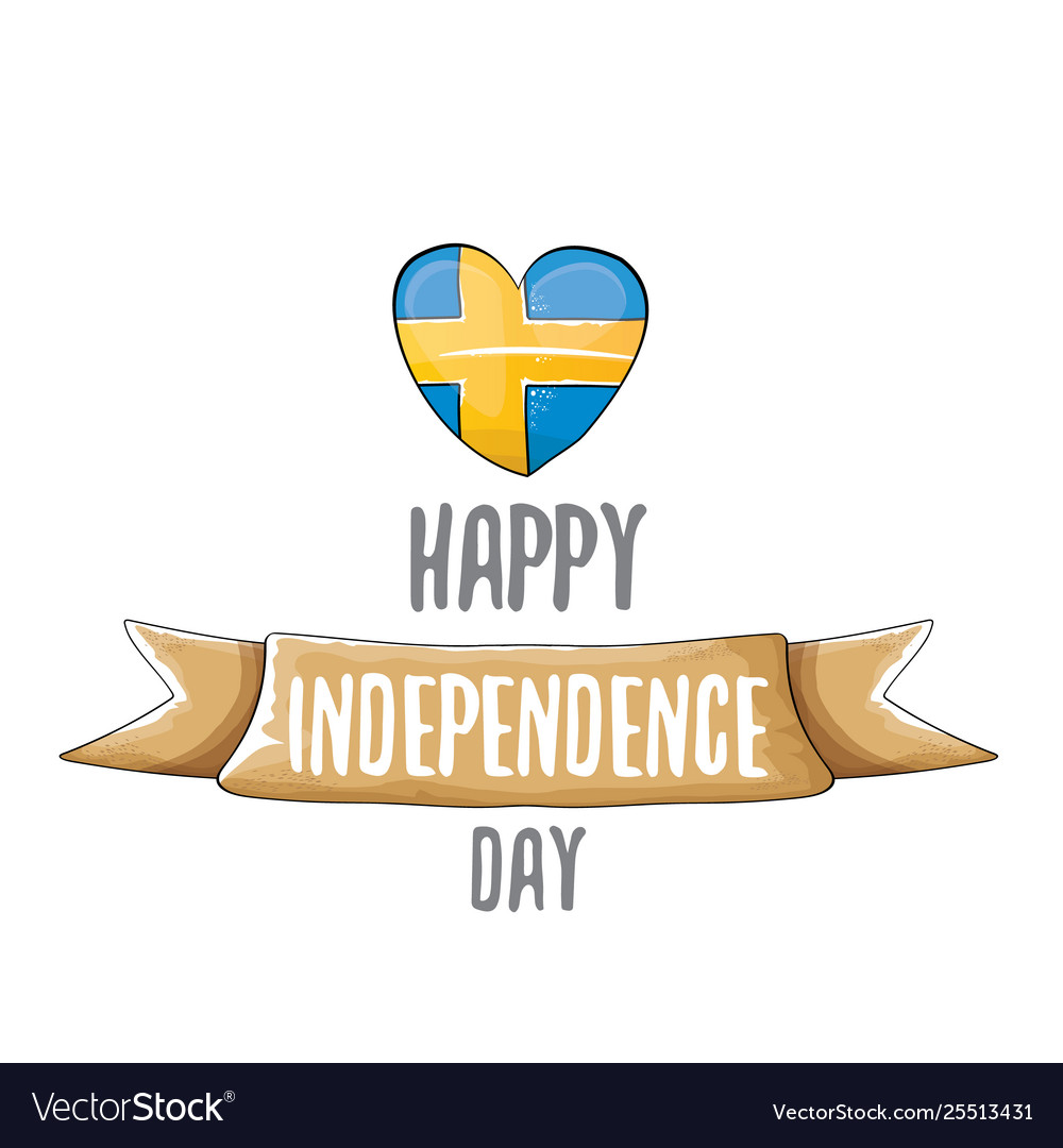 Sweden independence day celebration banner Vector Image