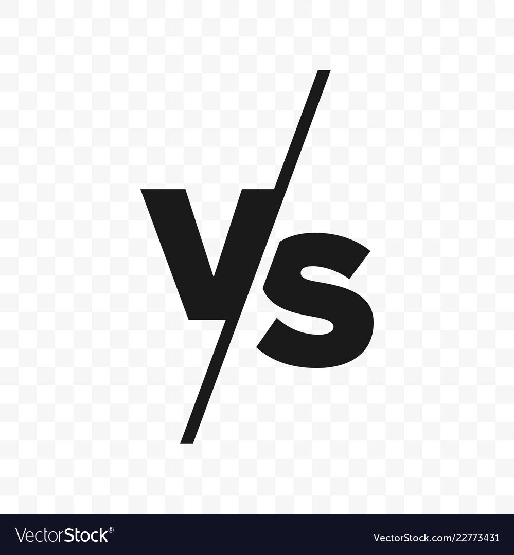 Vs versus letters icon Royalty Free Vector Image