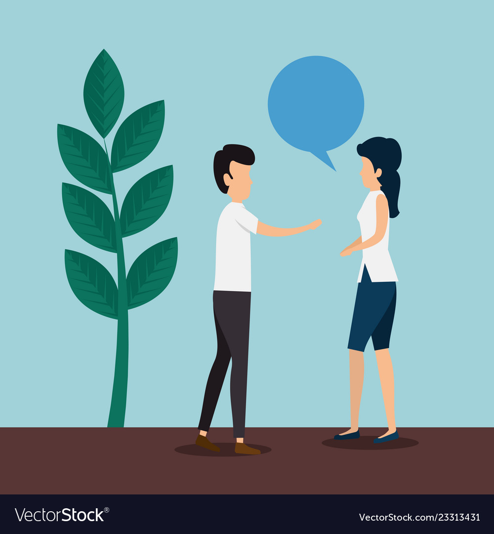 Tall men chat