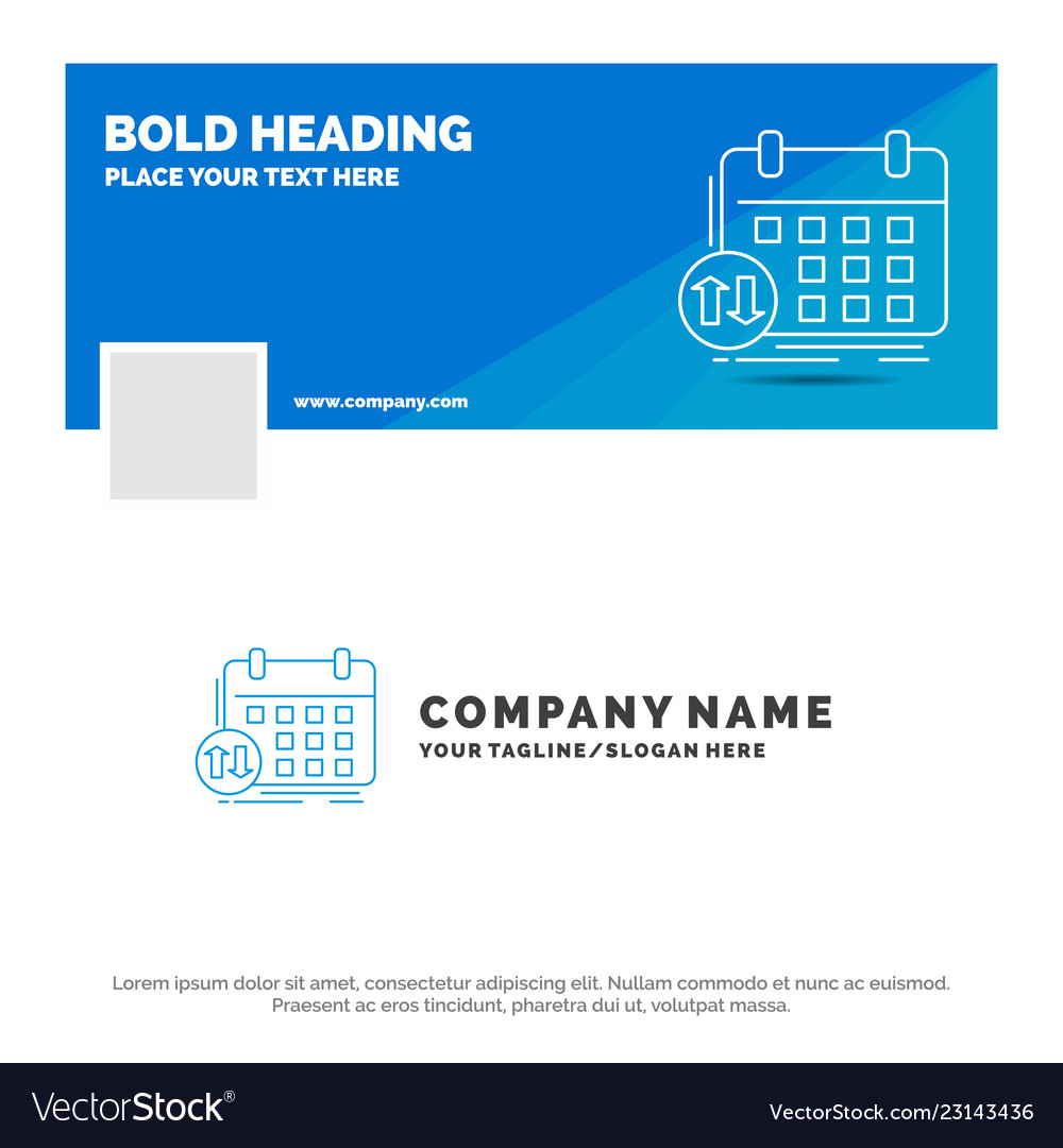 Blue business logo template for schedule classes