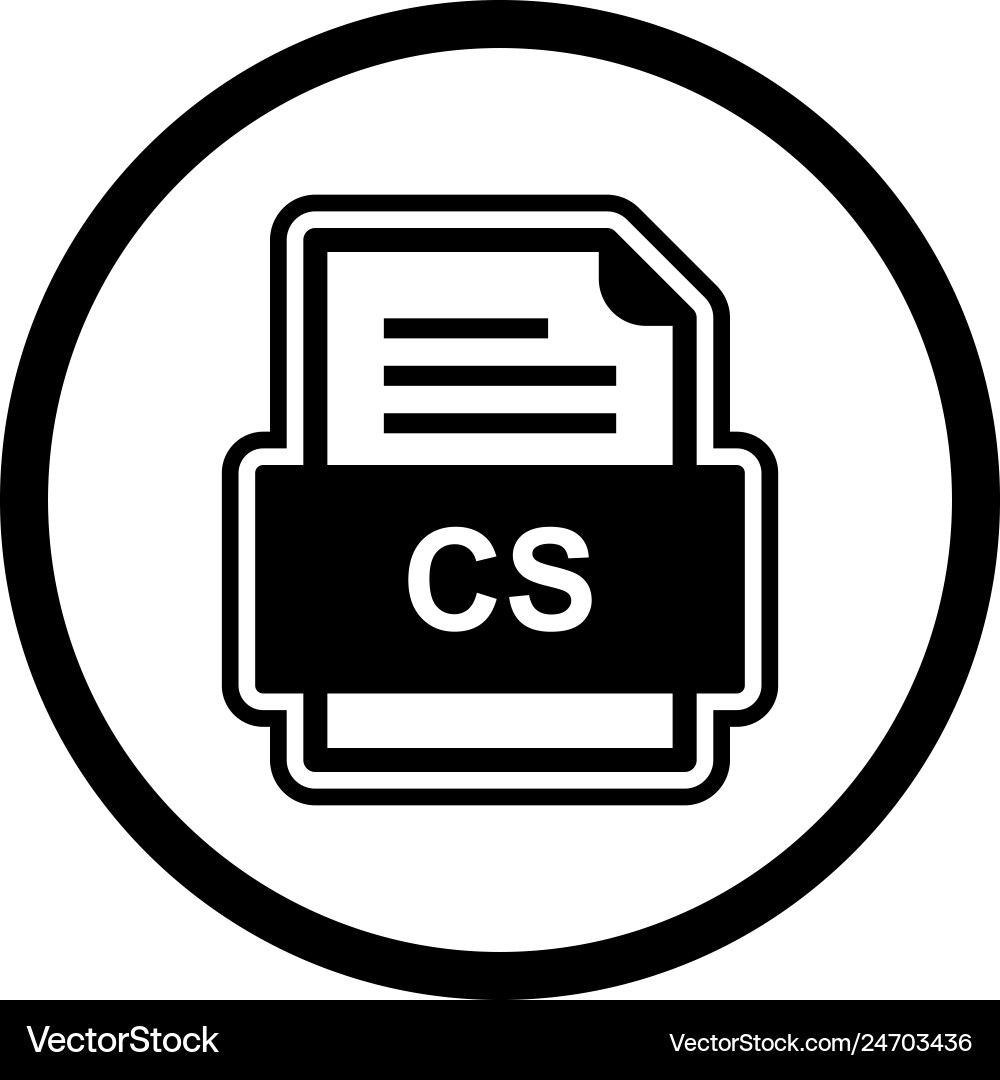 Cs file document icon Royalty Free Vector Image