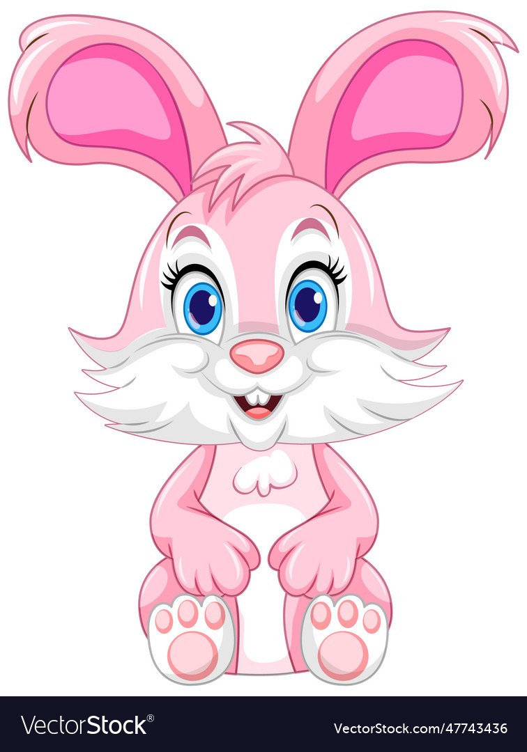 Cute Rabbit Cartoon Character Royalty Free Vector Image 3041