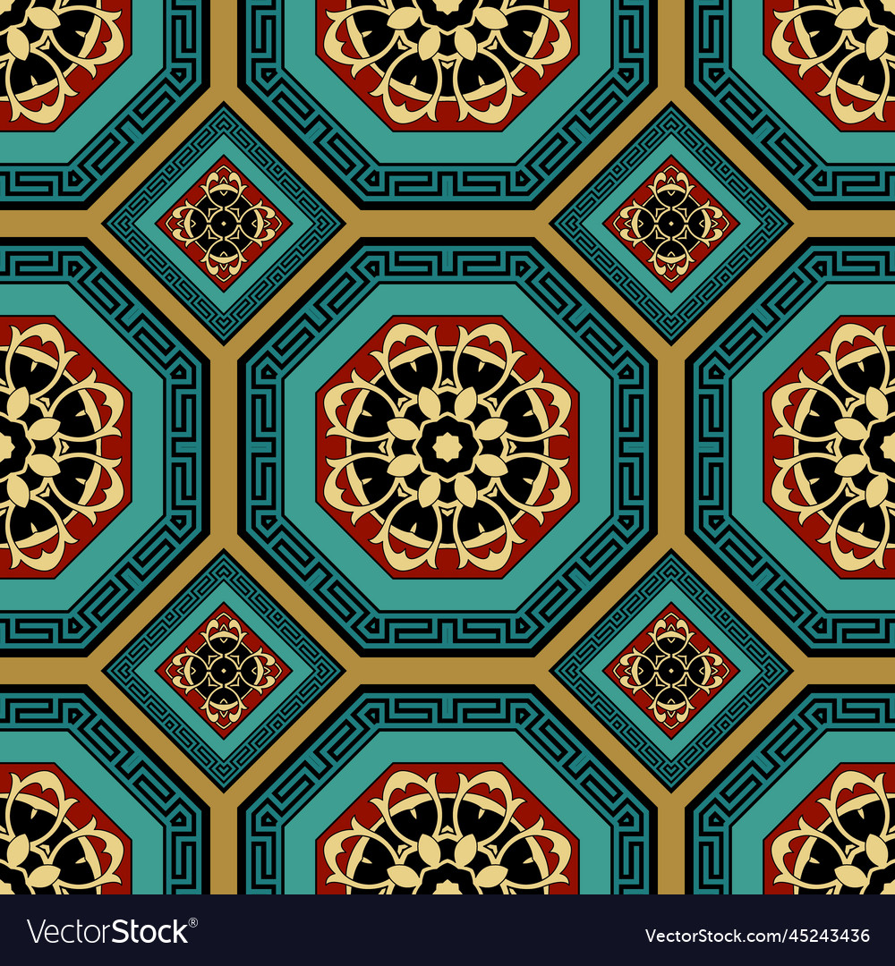 Elegant seamless pattern colorful arabesque Vector Image