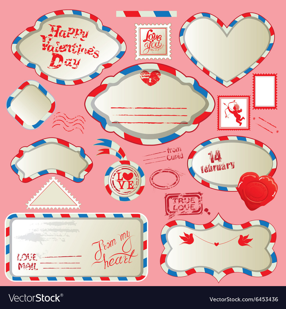 Love Mail Frames 380 Royalty Free Vector Image Love Mail Frames 380 Vector Image