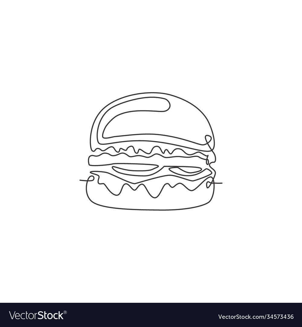 burger line drawing