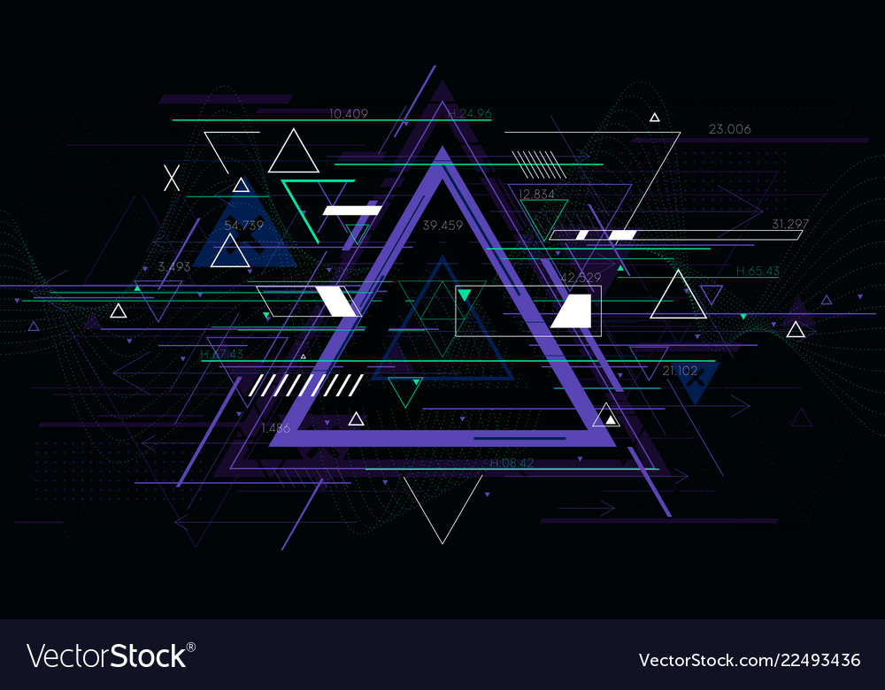 Tech futuristic abstract triangle geometric Vector Image