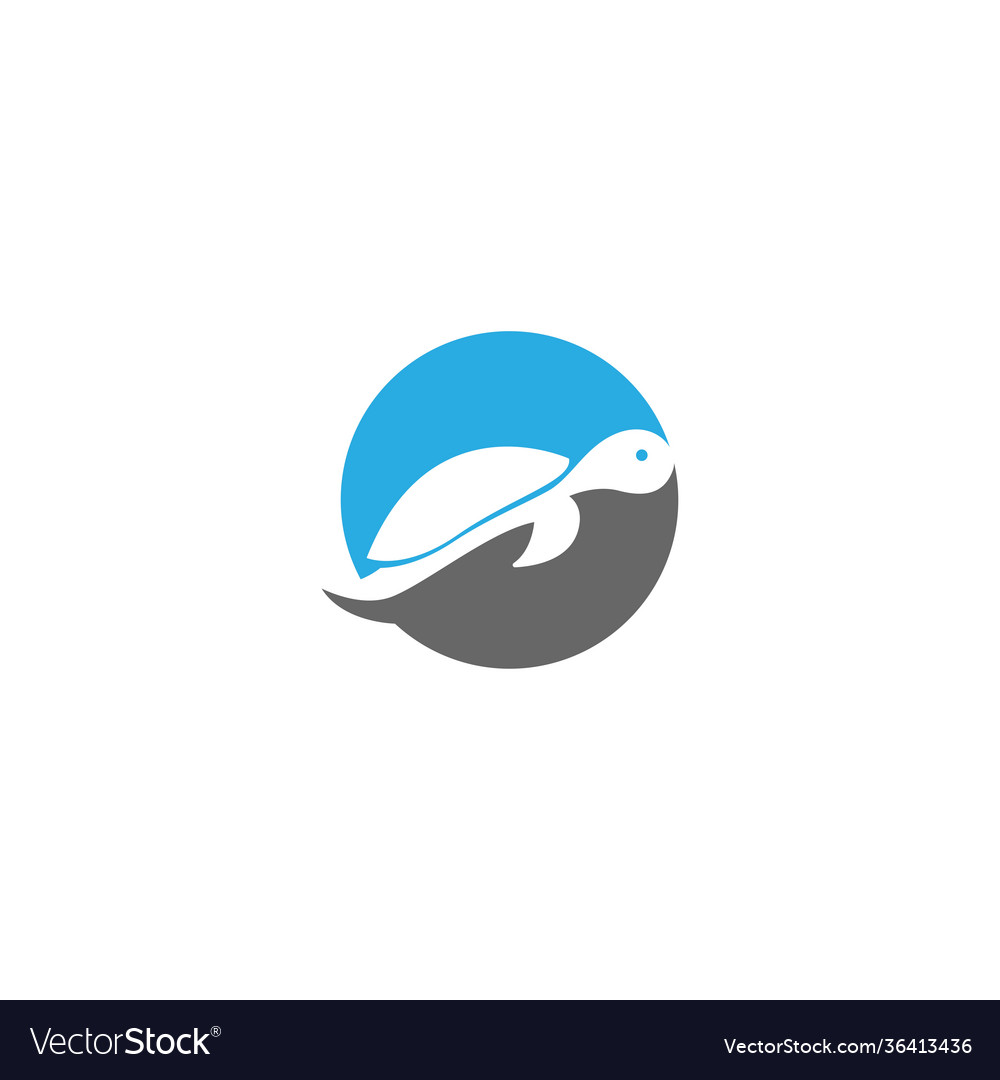 Turtle logo icon template design concept Vector Image