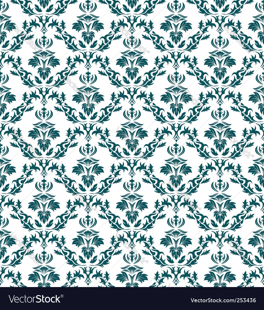 Vintage damask pattern Royalty Free Vector Image