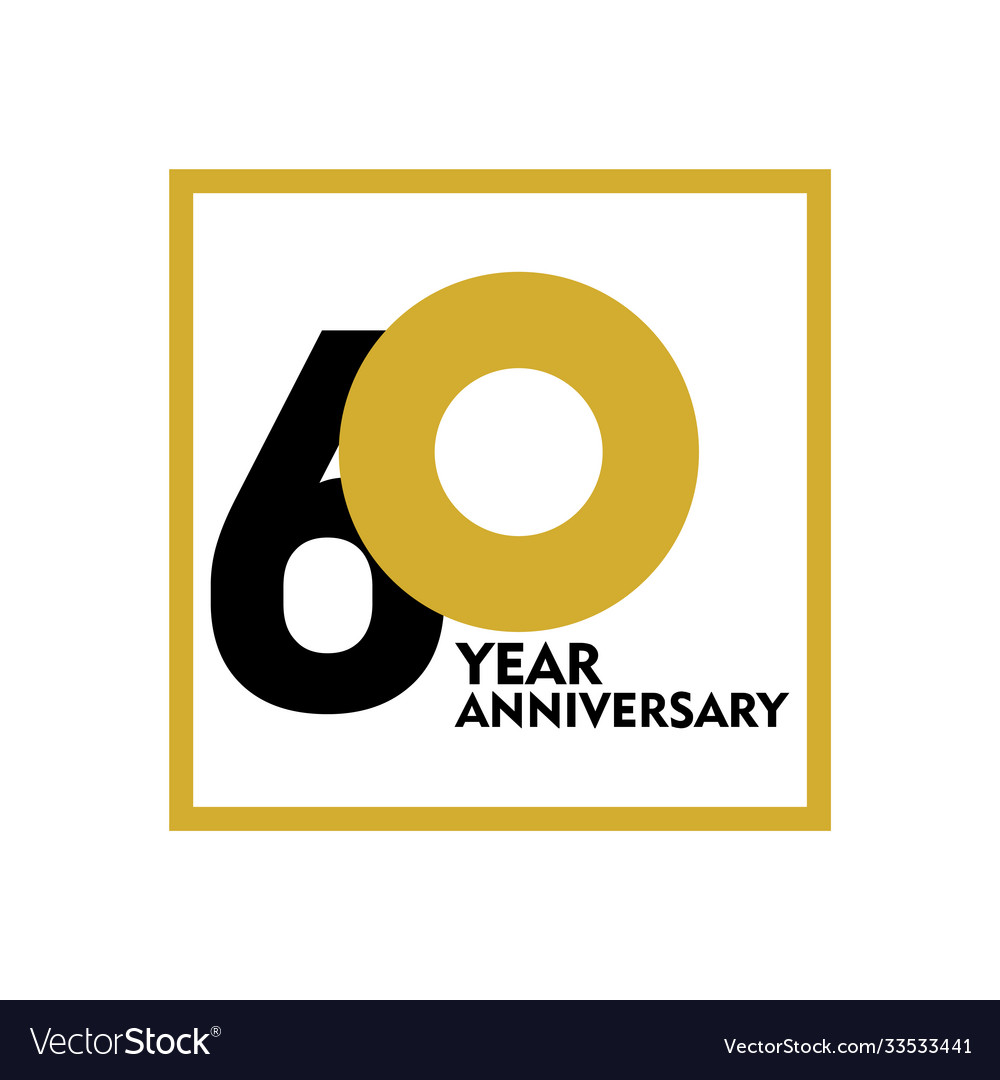 60 year anniversary template design