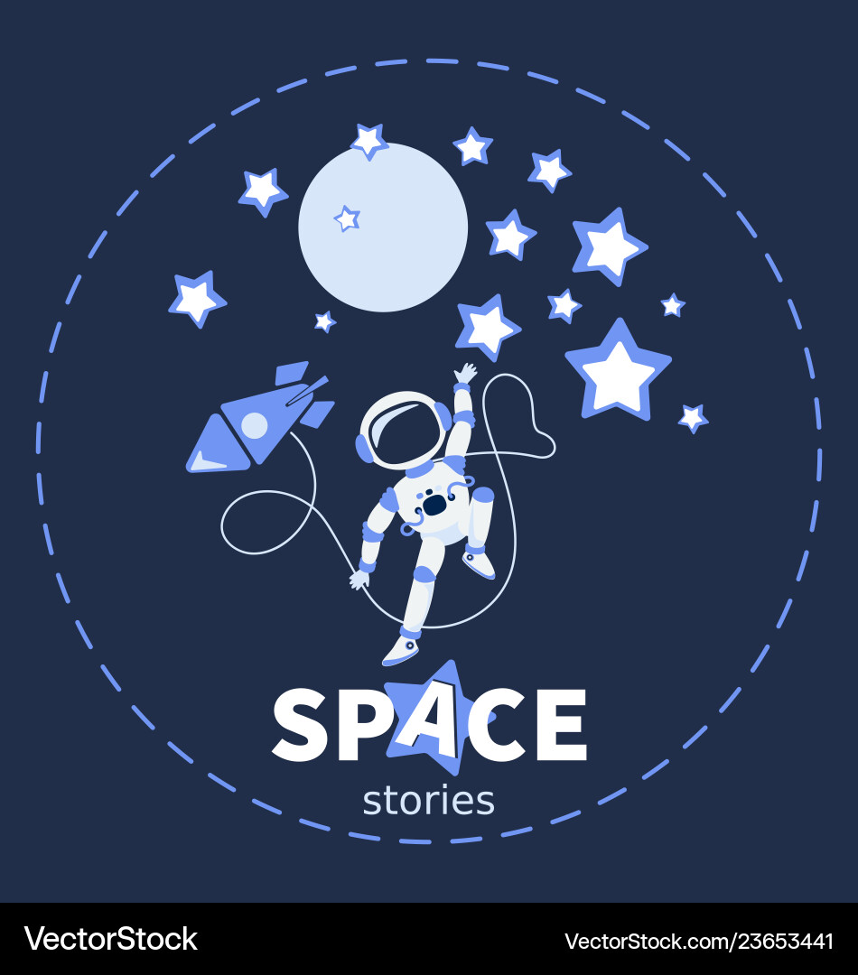Astronaut in outer space Royalty Free Vector Image