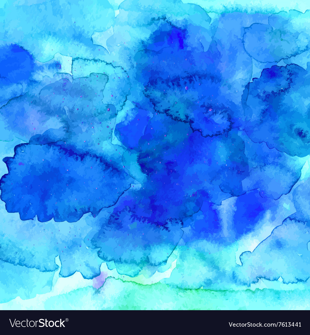 Blue Watercolor Texture In Royalty Free Vector Image