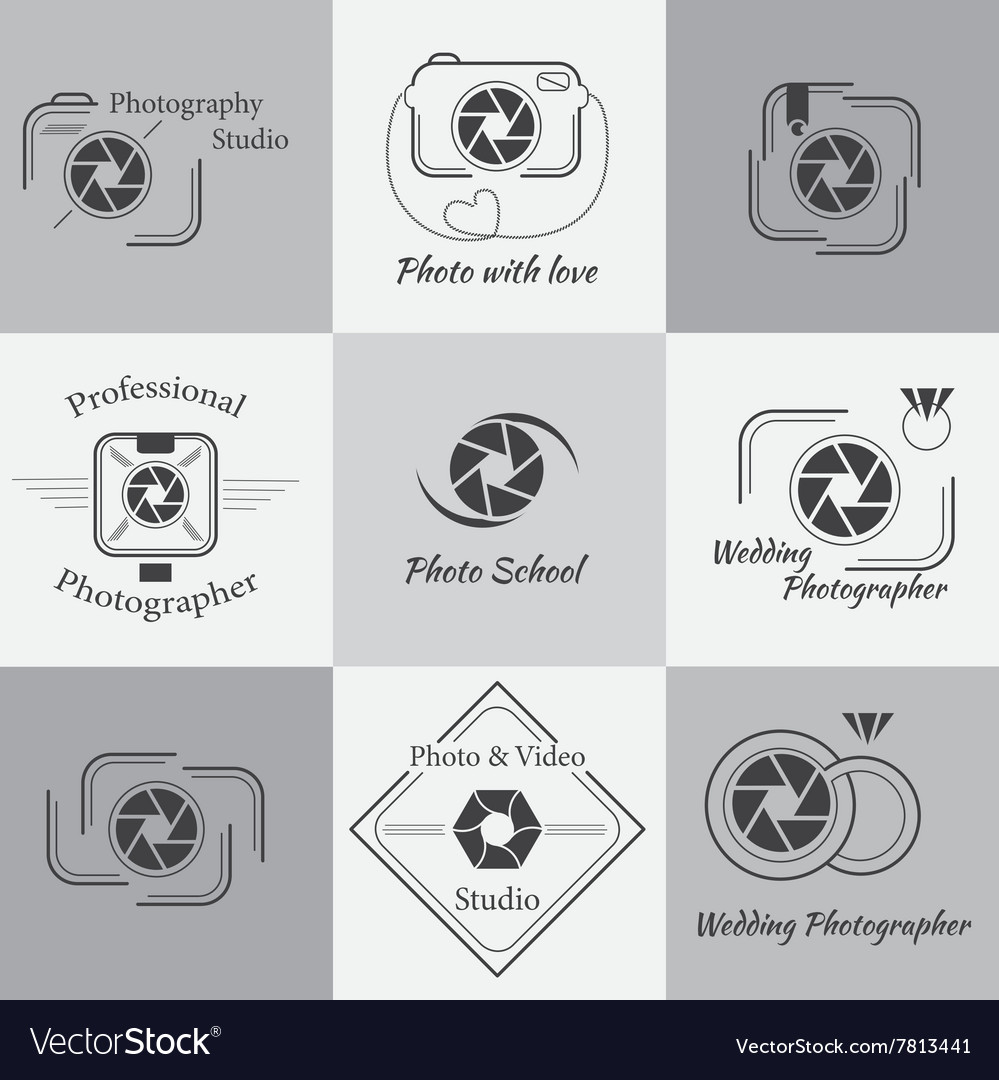 Collection of photography logo templates