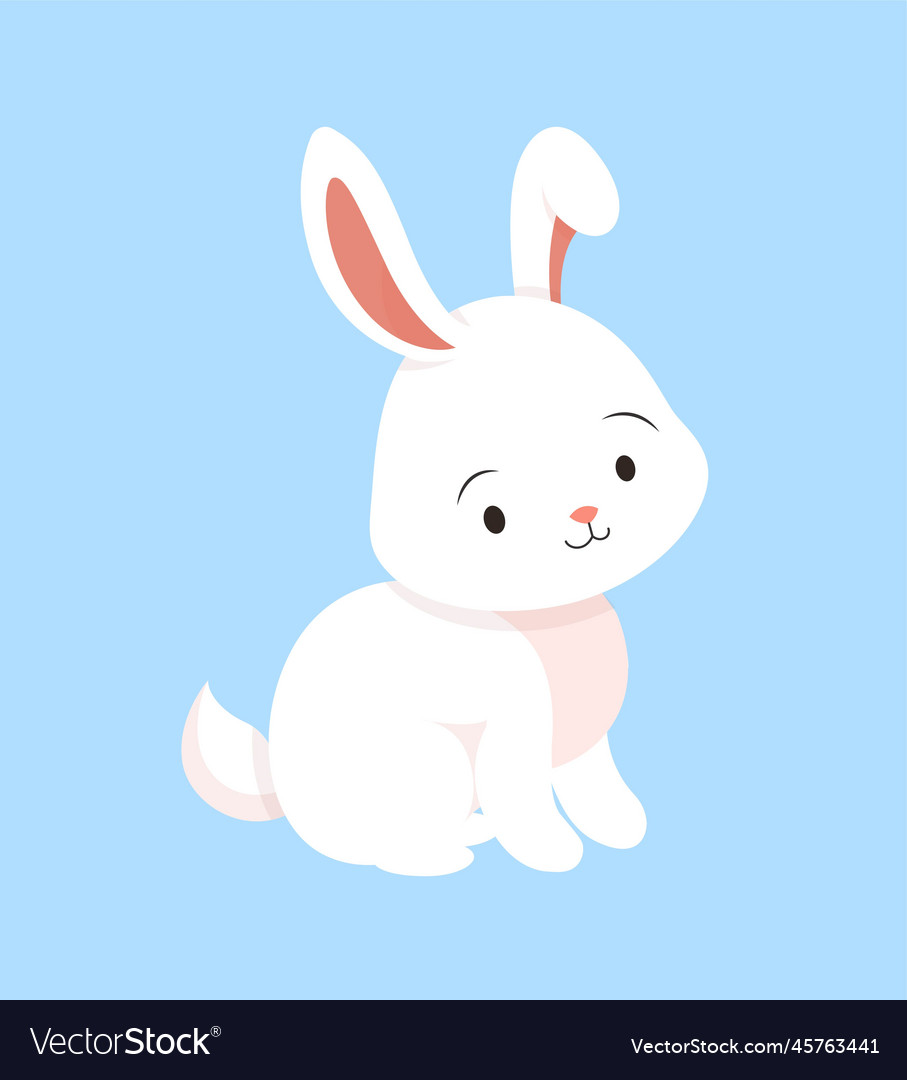 Cute white rabbit